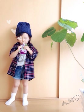 「VIS（ビス）のアイテム」を使った、a.m♡さん（キッズ・90cm）の夏コーディネート