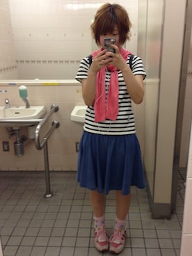 「＃カーディガン」｜「アイテム（Tシャツ/カットソー）」を使った、ayakaさん（レディース・158cm）の夏コーディネート