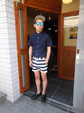 「MR.GENTLEMAN（ミスタージェントルマン）のアイテム（その他シューズ）」を使った、igalowさん（メンズ・170cm）の春コーディネート