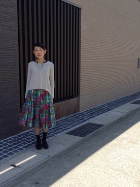 「Vlas Blomme（ヴラスブラム）のアイテム（トップス）」を使った、MaTiLDeさん（レディース・164cm）の春コーディネート