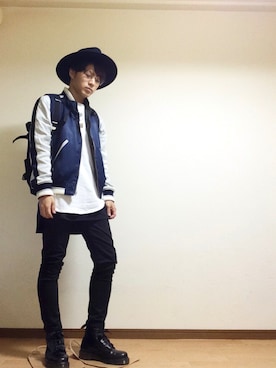 「Dr. Martens（ドクターマーチン）のDr.Martens 6EYE BOOT（ブーツ）」を使った、ごんごんさん（メンズ・165cm）の秋コーディネート