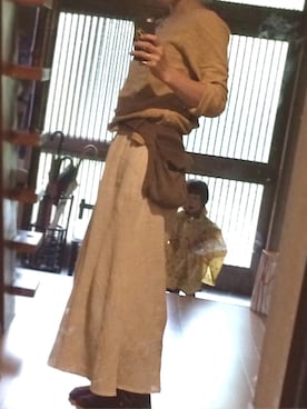 「USAATO（ウサト）のアイテム」を使った、shirota akikoさん（レディース・159cm）の春コーディネート