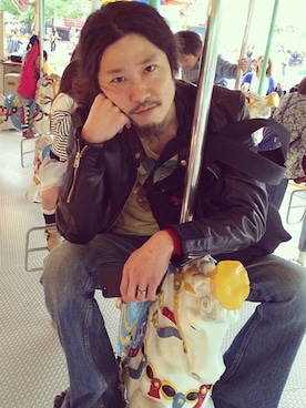 「BLUE BLUE（ブルーブルー）のアイテム（パンツ）」を使った、shirota akikoさん（レディース・159cm）の春コーディネート