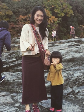 「USAATO（ウサト）のアイテム」を使った、shirota akikoさん（レディース・159cm）の春コーディネート