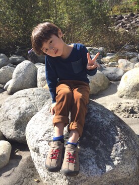 「KEEN（キーン）のJasper / ジャスパー（スニーカー、ブラウン系）」を使った、shirota akikoさん（レディース・159cm）の秋コーディネート