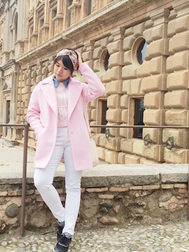 「VINTAGE（ヴィンテージ）のアイテム（カチューシャ）」を使った、feliciayapさん（レディース・155cm）の冬コーディネート