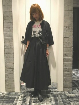 「HARE（ハレ）のアイテム（チョーカー）」を使った、momoさん（レディース・165cm）の夏コーディネート