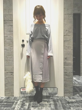 「HARE（ハレ）のアイテム（チョーカー）」を使った、momoさん（レディース・165cm）の秋コーディネート