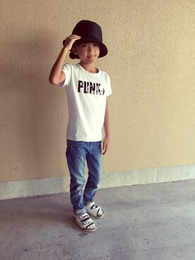 「ハットコーデ」｜25さん（キッズ・120cm）の秋コーディネート