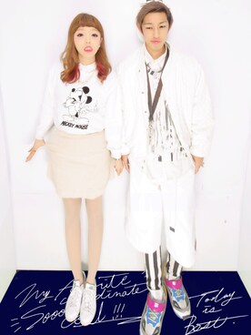 「カップルコーデ」｜♡K̸a̸n̸a̸♡☻さん（レディース・163cm）の冬コーディネート