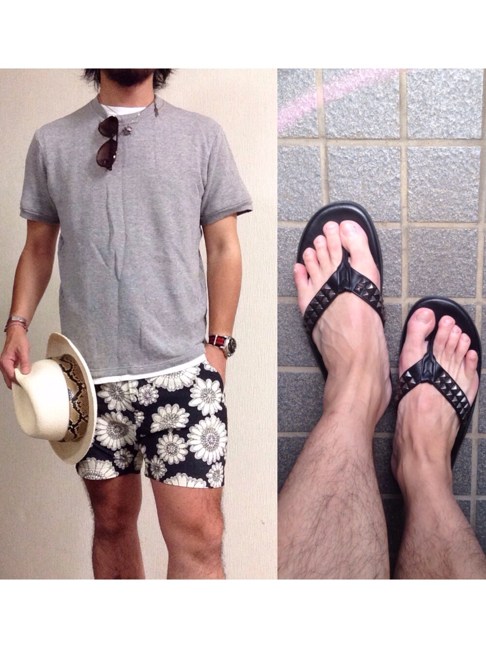 「loopwheeler、BEDWIN、BEDWIN & THE HEARTBREAKERS、nonnative、ISLAND SLIPPER、SOPHNET.、WACKO MARIA 」｜「BUENA VISTAのアイテム（ネックレス、シルバー系）」を使った、hatlogyさん（メンズ・182cm）の夏コーディネートの1枚目の写真