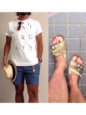 「tesi（テシ）のアイテム」を使った、hatlogyさん（メンズ・182cm）の夏コーディネート