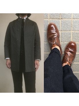 「MACKINTOSH」｜「アイテム（スーツジャケット）」を使った、hatlogyさん（メンズ・182cm）の冬コーディネート