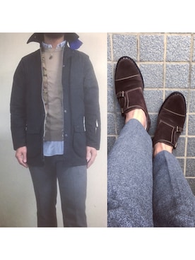 「A.P.C.」｜「アイテム（その他アウター）」を使った、hatlogyさん（メンズ・182cm）の冬コーディネート