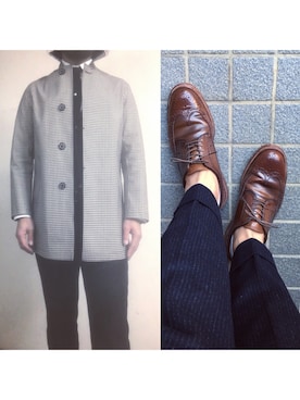 「MACKINTOSH」｜「アイテム（スーツジャケット）」を使った、hatlogyさん（メンズ・182cm）の冬コーディネート