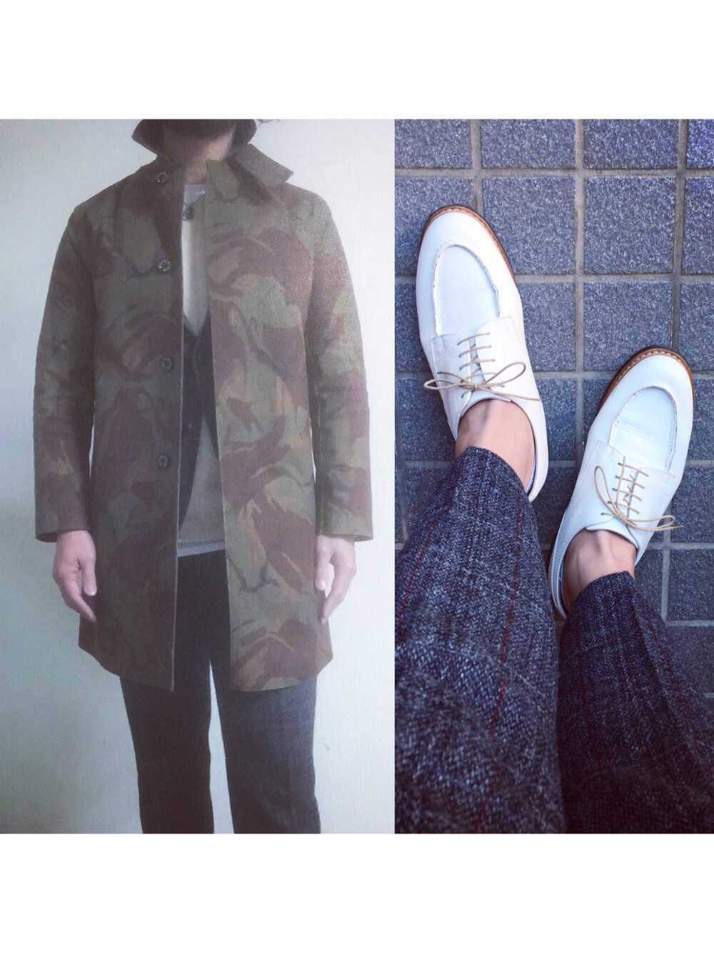 「MACKINTOSH、nor easterly、Harris Tweed、BEAMS LIGHTS、Paraboot、EDIFICE、BUENA VISTA」｜「NOR'EASTERLYのアイテム（ニット/セーター、ホワイト系）」を使った、hatlogyさん（メンズ・182cm）の冬コーディネートの1枚目の写真