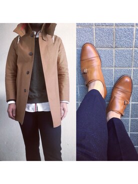 「MACKINTOSH」｜「アイテム（スウェット）」を使った、hatlogyさん（メンズ・182cm）の冬コーディネート
