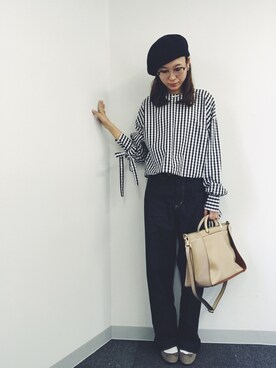 「アイテム（バレエシューズ）」を使った、tomoさん（レディース・160cm・20代）の秋コーディネート