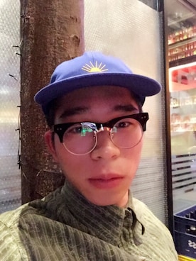 「Gosha Rubchinskiy（ゴーシャラブチンスキー）のアイテム（キャップ）」を使った、원さん（メンズ・173cm）の秋コーディネート