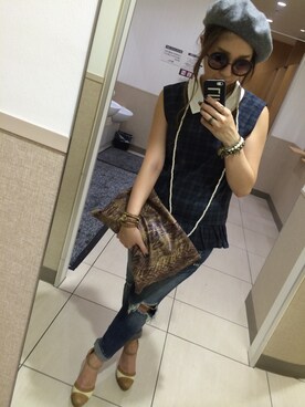 「CONTRAIL」｜manachin◡̈*さん（レディース・154cm）の夏コーディネート