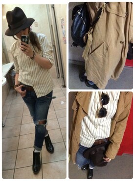 「Ralph Lauren」｜「アイテム（トレンチコート）」を使った、manachin◡̈*さん（レディース・154cm）の秋コーディネート