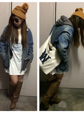 manachin◡̈*さん（レディース・154cm）の秋コーディネート