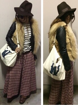 manachin◡̈*さん（レディース・154cm）の秋コーディネート