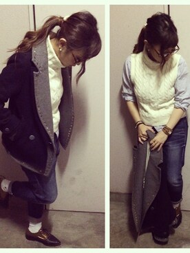 「CONTRAIL」｜manachin◡̈*さん（レディース・154cm）の秋コーディネート