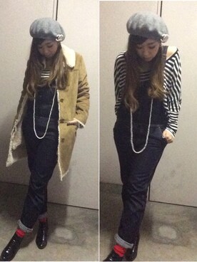 「CONTRAIL」｜manachin◡̈*さん（レディース・154cm）の冬コーディネート