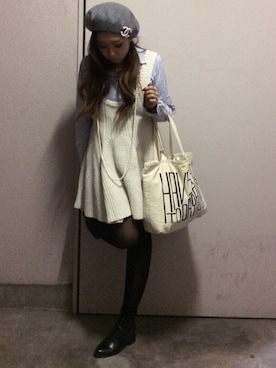 「CONTRAIL」｜manachin◡̈*さん（レディース・154cm）の冬コーディネート