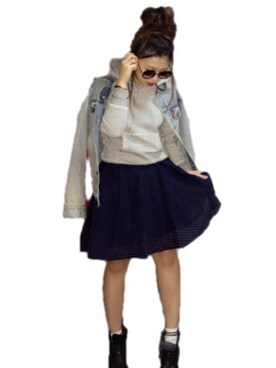 「CONTRAIL（コントレイル）のアイテム」を使った、manachin◡̈*さん（レディース・154cm）の春コーディネート