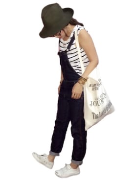 「TODAYFUL（トゥデイフル）のVintageトートバッグ（トートバッグ）」を使った、manachin◡̈*さん（レディース・156cm）の夏コーディネート