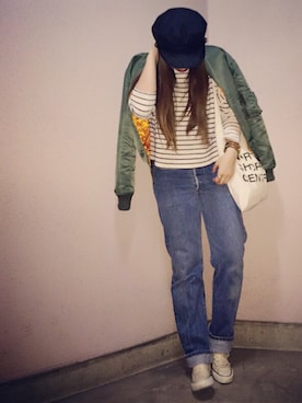 manachin◡̈*さん（レディース・156cm）の冬コーディネート
