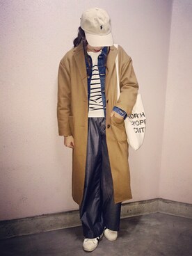 「Polo Ralph Lauren」｜「アイテム（チェスターコート）」を使った、manachin◡̈*さん（レディース・156cm）の冬コーディネート