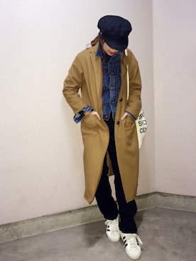 manachin◡̈*さん（レディース・156cm）の冬コーディネート