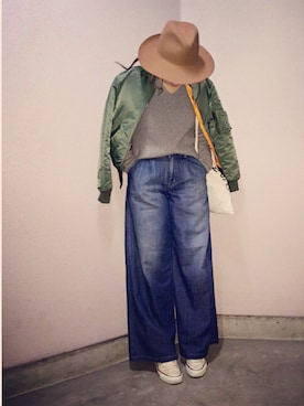 manachin◡̈*さん（レディース・156cm）の冬コーディネート