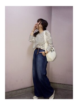 「CONTRAIL」｜manachin◡̈*さん（レディース・156cm）の春コーディネート