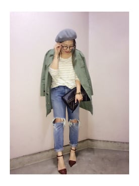 「CONTRAIL」｜manachin◡̈*さん（レディース・156cm）の春コーディネート
