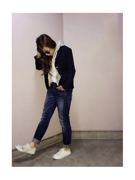 「CONTRAIL（コントレイル）のアイテム」を使った、manachin◡̈*さん（レディース・156cm）の春コーディネート