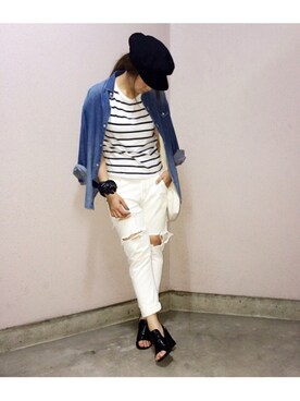 manachin◡̈*さん（レディース・156cm）の夏コーディネート