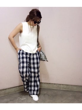 manachin◡̈*さん（レディース・156cm）の夏コーディネート