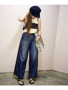 manachin◡̈*さん(レディース・156cm)の夏コーディネート