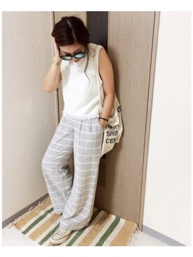 manachin◡̈*さん（レディース・156cm）の夏コーディネート