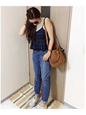 manachin◡̈*さん（レディース・156cm）の夏コーディネート