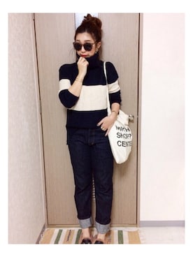 manachin◡̈*さん（レディース・156cm）の秋コーディネート