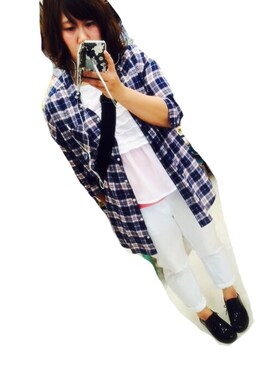 「Manhattan Portage」｜「アイテム（シャツ/ブラウス）」を使った、smさん（レディース・159cm）の夏コーディネート