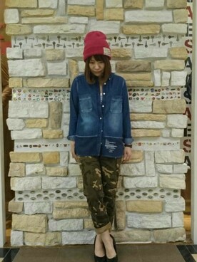 「TYPE BLUE（タイプブルー）のアイテム（トップス）」を使った、Takematsuさん（レディース・156cm）の冬コーディネート