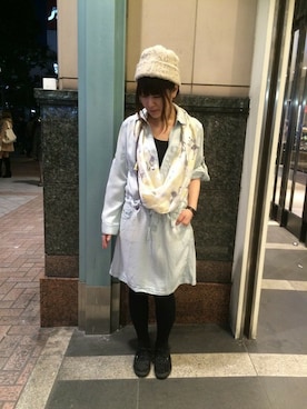 「TYPE BLUE（タイプブルー）のアイテム（トップス）」を使った、Takematsuさん（レディース・156cm）の冬コーディネート