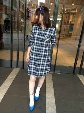 「ひざ丈スカート」｜Takematsuさん（レディース・156cm）の春コーディネート