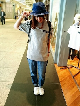 「TYPE BLUE（タイプブルー）のアイテム（パンツ）」を使った、Takematsuさん（レディース・156cm）の春コーディネート